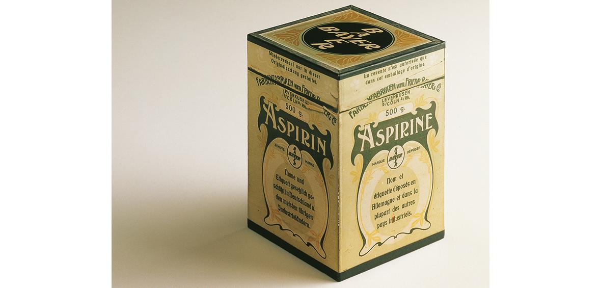 Aspirin Packung historisch
