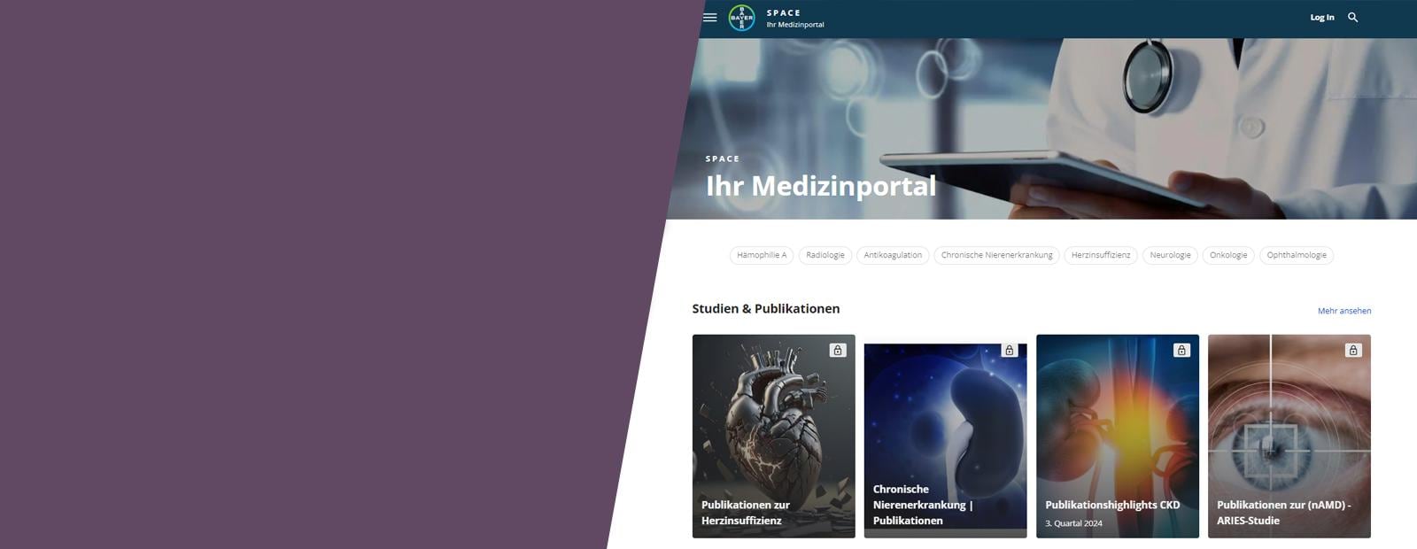 Screenshot Webseite space.bayer.de