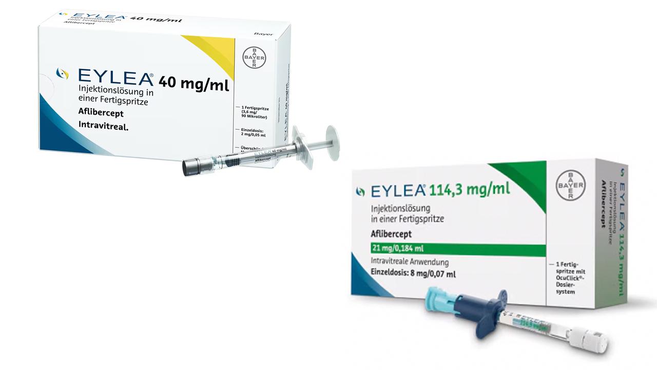 Packshots von Eylea 2 und 8mg