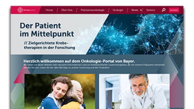 Webseite onkologie.bayer.de